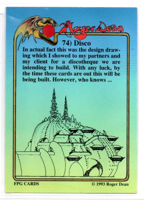 FPG Cards 1993 Roger Dean - 74 Disco