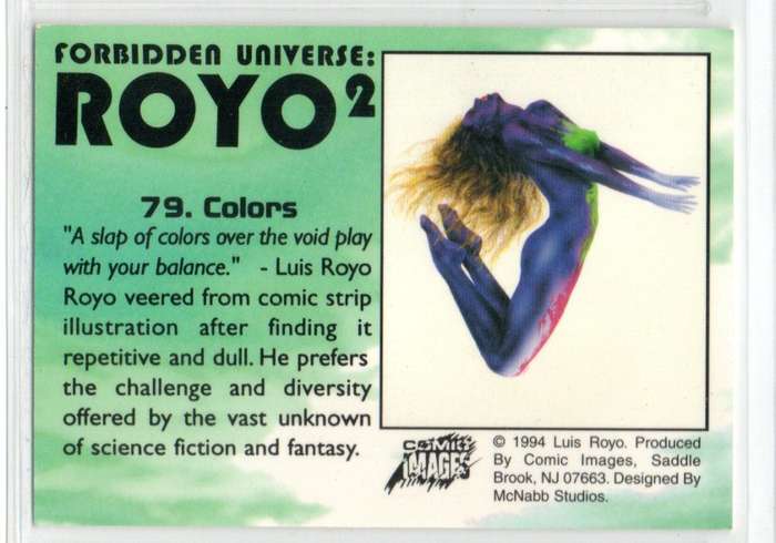 Comic Images 1994 Forbidden Universe: Royo 2 - 79 Colors