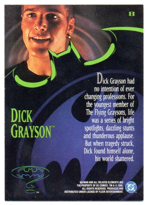 Fleer Ultra 95 DC Comics Batman Forever  - 8 Dick Grayson