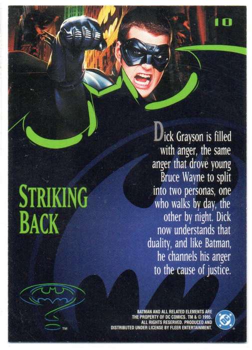 Fleer Ultra 95 DC Comics Batman Forever  - 10 Striking Back