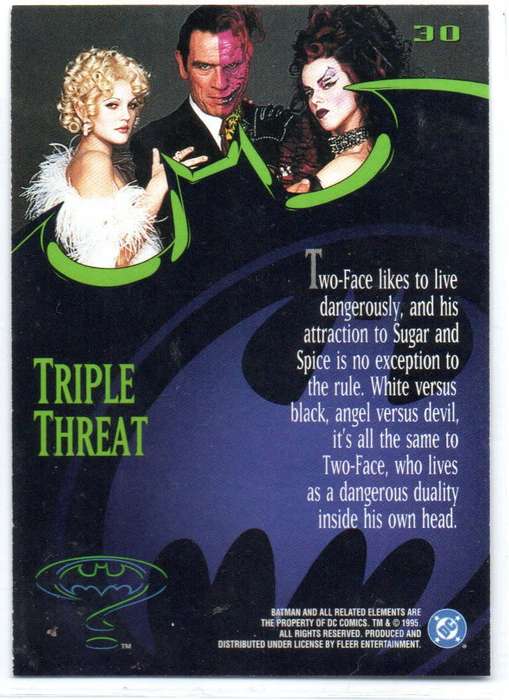 Fleer Ultra 95 DC Comics Batman Forever  - 30 Triple Threat