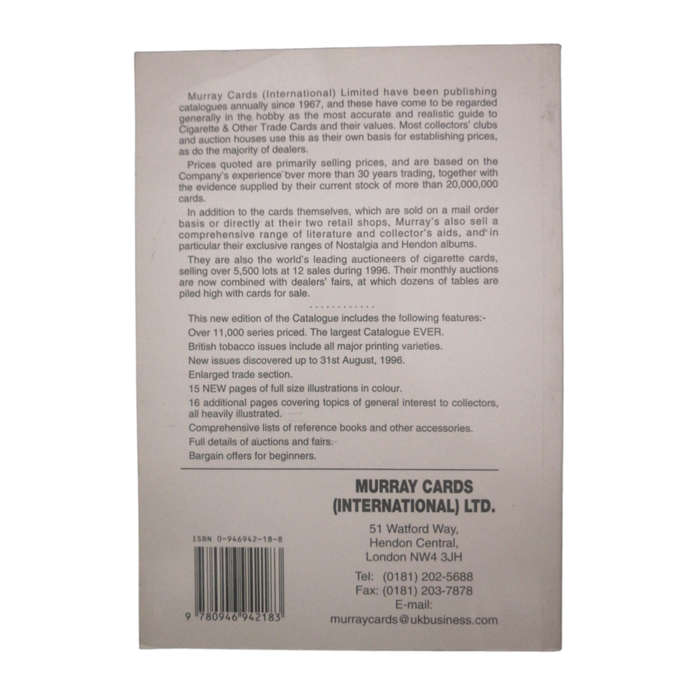 1997 Cigarette Card Values by Murray Cards Softcover