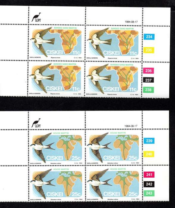 Ciskei 1984/08/17 Migratory Birds Controls Block Set