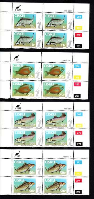 Ciskei 1985/03/07 Coastal Angling Control Block Set