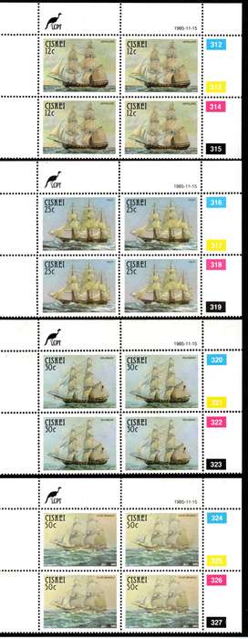 Ciskei 1985/11/15 Sail Troopships Control Block Set
