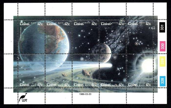 Ciskei 1986/03/20 Halley`s Comet Control Block Set