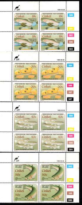 Ciskei 1989/06/08 Trout Hatcheries Control Block Set