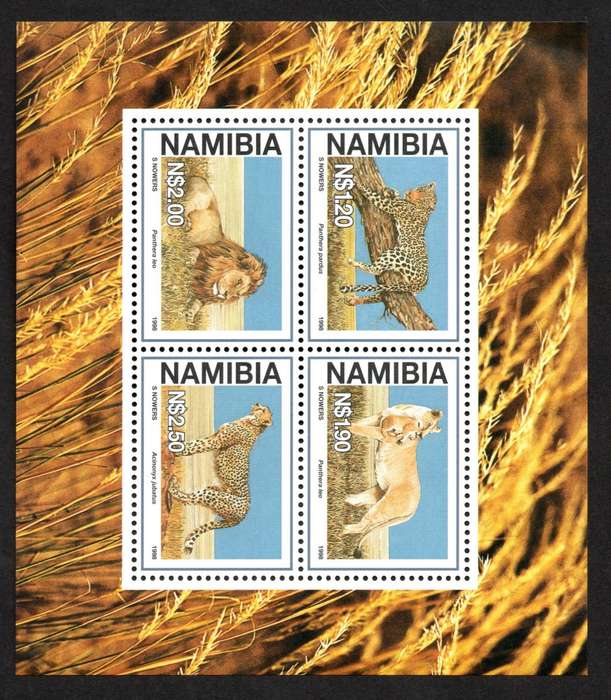Namibia 1998/01/26 Large wild cats Miniature Sheet