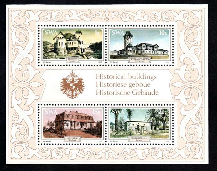 South-West Africa 1977/11/4 Historic Houses Miniature Sheet