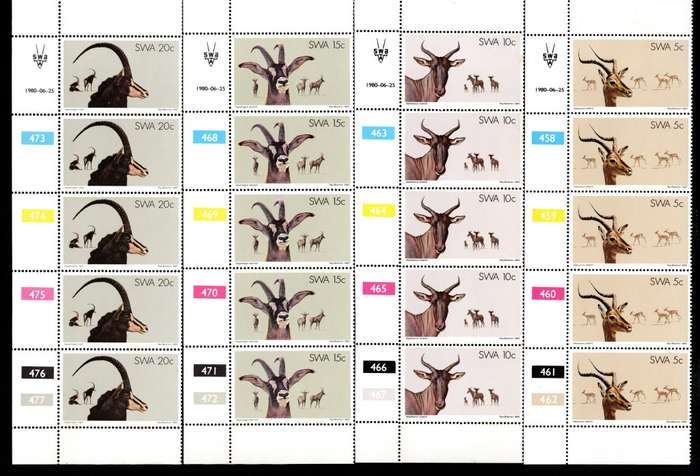 South-West Africa 1980/06/25 Nature Conservation and Tourism Control Block Set