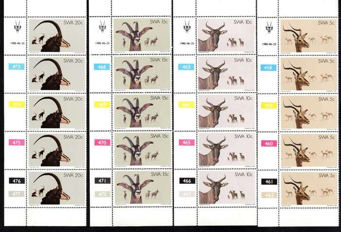 South-West Africa 1980/06/25 Nature Conservation and Tourism Control Block Set