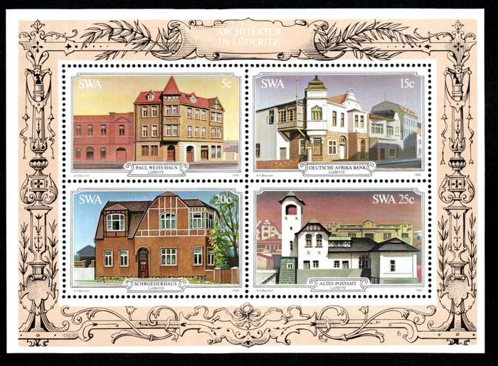 South-West Africa 1981/10/16 Luderitz Buildings Miniature Sheet