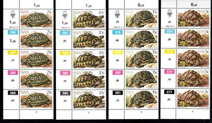 South-West Africa 1982/03/12 Tortoises Control Block Set