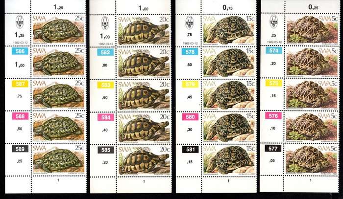 South-West Africa 1982/03/12 Tortoises Control Block Set