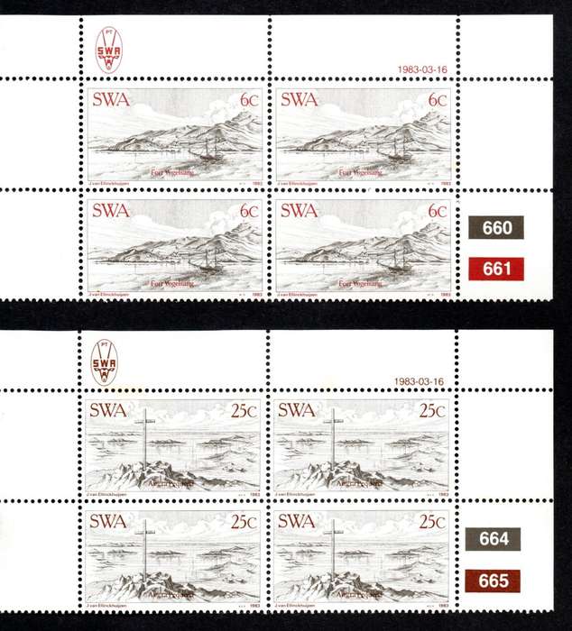 South-West Africa 1983/03/16 Centenary of Luderitz Control Block Set