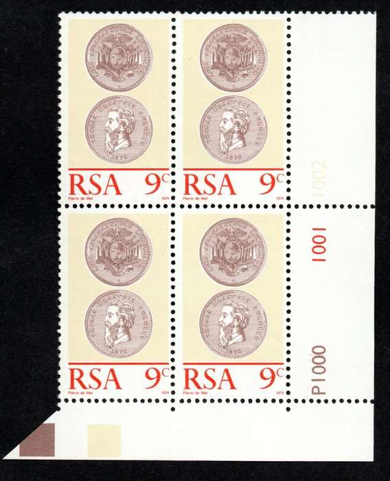 RSA 1974/04/06 5th Numismatic convention and centenary of Burgersbond Control Block Set