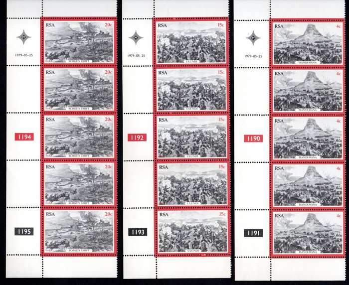 RSA 1979/05/25 Centenary of the 1879 Zulu war Control Blocks