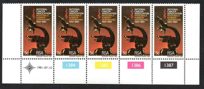 RSA 1981/07/10 50th Anniversary of national Cancer Association of SA Control Blocks