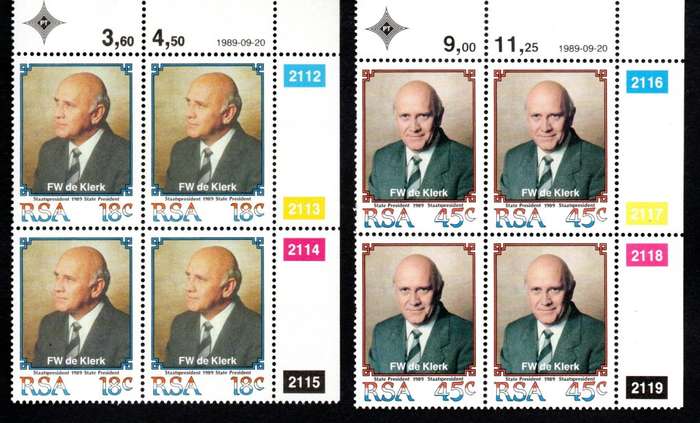 RSA 1989/09/20 Inauguration of State President FW de Klerk Control Blocks