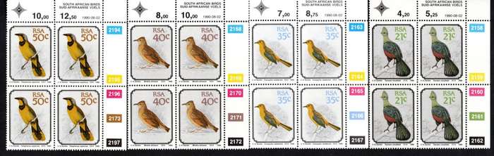 RSA 1990/08/02 South African Birds Control Blocks