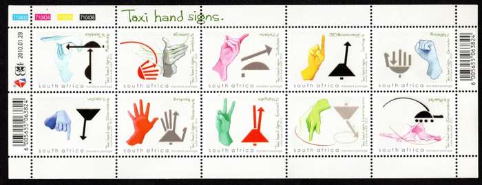 RSA 2010/01/29 Taxi Hand signs Sheetlet