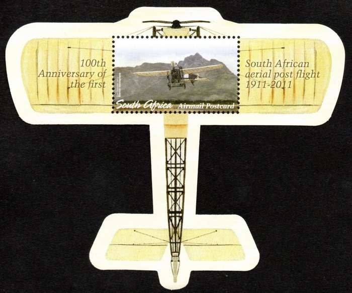 RSA 2011/10/08 100th Anniversary of first SA airmail flight Miniature Sheet