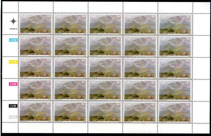 RSA 1978/08/21 Jan Ernest Abraham Volschenk 15c Complete Sheet of 25