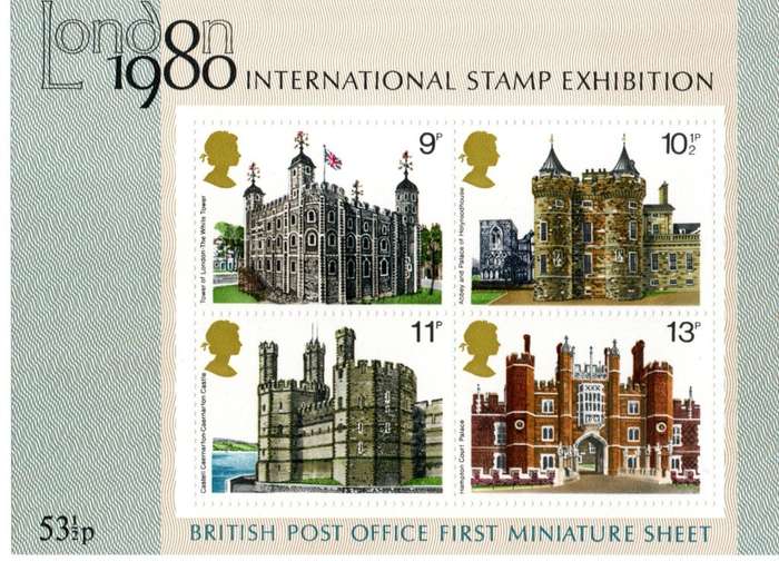 GB 1980 London International Stamp Exhibition British Post Office First Miniature Sheet