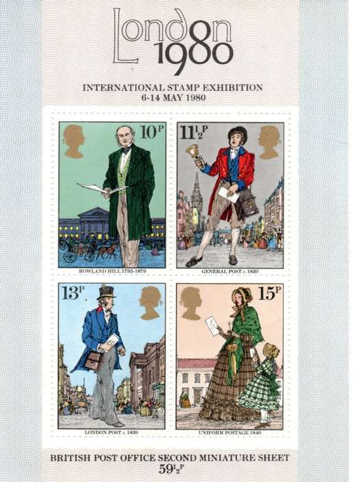 GB 1980 London International Stamp Exhibition British Post Office Second Miniature Sheet