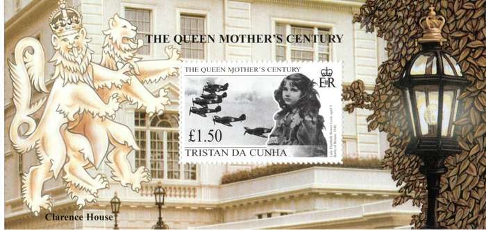Tristan Da Cunha The Queen Mother`s Century Minisheet