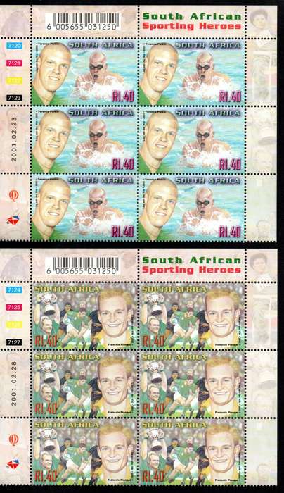 RSA 2001/02/28 South African Sporting Heroes 1994-2000 Control Block Set