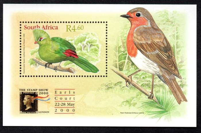 RSA 2000/05/20 Birds of a Feather London Stamp Show 2000 Miniature Sheet