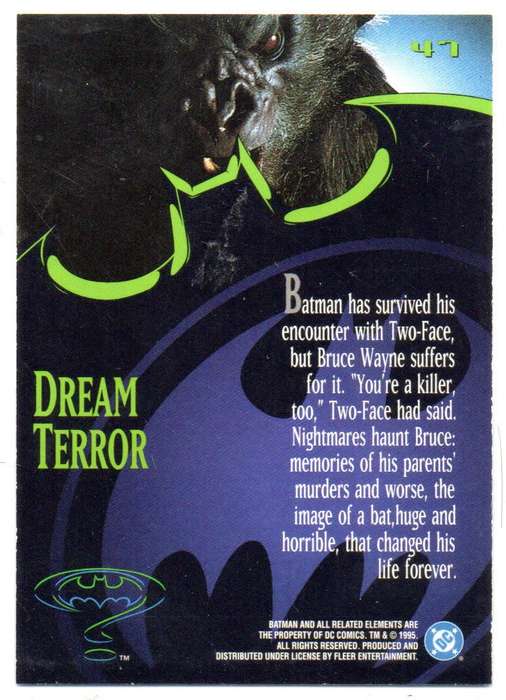 Fleer Ultra 95 DC Comics Batman Forever  - 47 Dream Terror