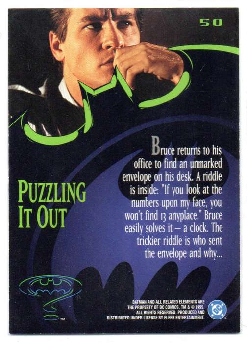Fleer Ultra 95 DC Comics Batman Forever  - 50 Puzzling it Out