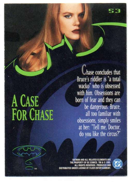 Fleer Ultra 95 DC Comics Batman Forever  - 53 A Case for Chase