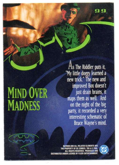 Fleer Ultra 95 DC Comics Batman Forever  - 99 Mind over Madness