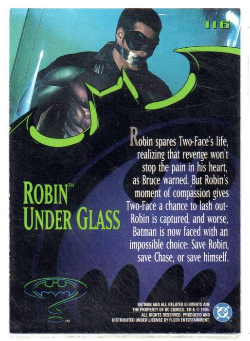Fleer Ultra 95 DC Comics Batman Forever  - 116 Robin Under Glass