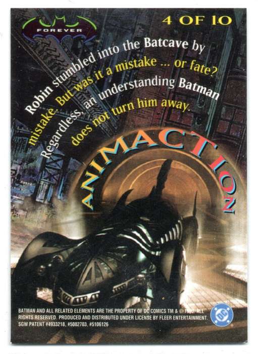 Fleer Ultra 95 DC Comics Batman Forever  - 4 Robin Animaction