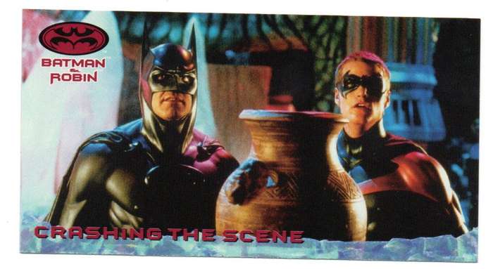 SkyBox Premium 1997 DC Batman & Robin - 4 Crashing the scene