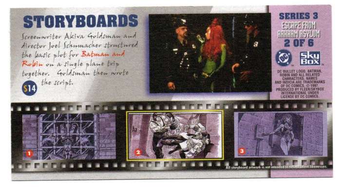 SkyBox Premium 1997 DC Batman & Robin - S3 Series 3 Escape from Arkham Asylum 2/6