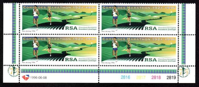 RSA 1996/06/08 Comrades Marathon 1921-1996 Control Blocks