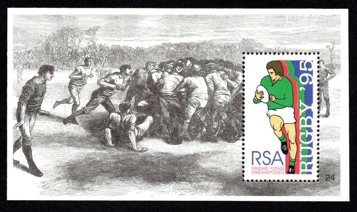 RSA 1995/05/25 Rugby Worldcup Tournament 1995 Miniature Sheet