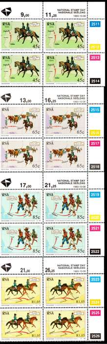 RSA 1993/10/08 National Stamp Day Control Block Set