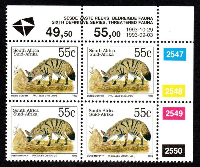 RSA 1993/09/03 & 1993/10/29 6th Definitive 55c Control Blocks