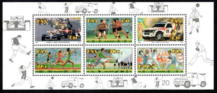 RSA 1992/07/24 Sport Miniature Sheet