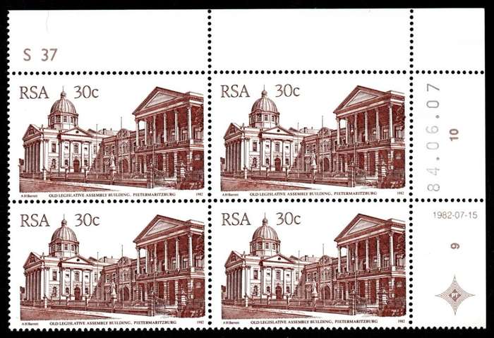 RSA 1984/06/07 4th Definitive issue 30c Cylinder S37 Control Blocks