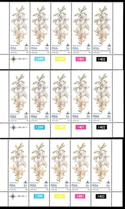 RSA 1981/09/11 Tenth World Orchid Conference Control Blocks Set of 16 Errors