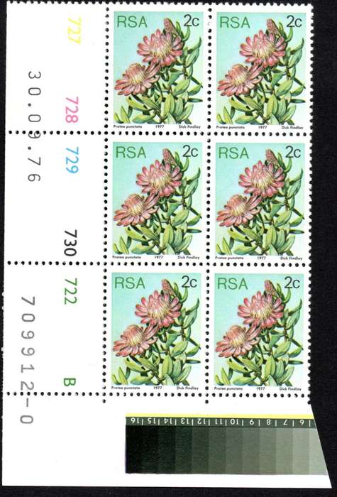 RSA 1976/09/30 3rd Definitive issue 2c Control Blocks Pane B