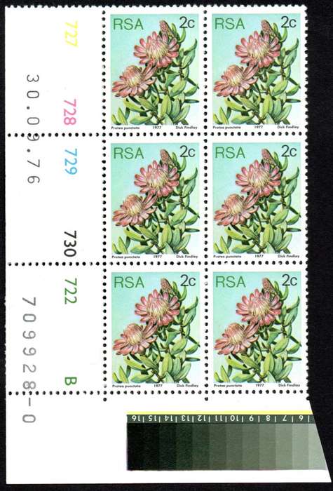 RSA 1976/09/30 3rd Definitive issue 2c Control Blocks Pane B