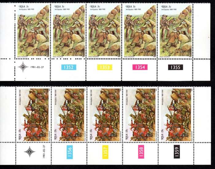 RSA 1981/02/27 Centenary of Battle of Amajuba Control Blocks